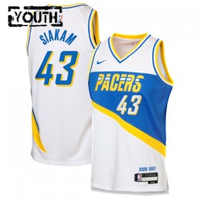 Camiseta Niños Indiana Pacers Pascal Siakam 2025-26 Nike City Edition Blanco Swingman